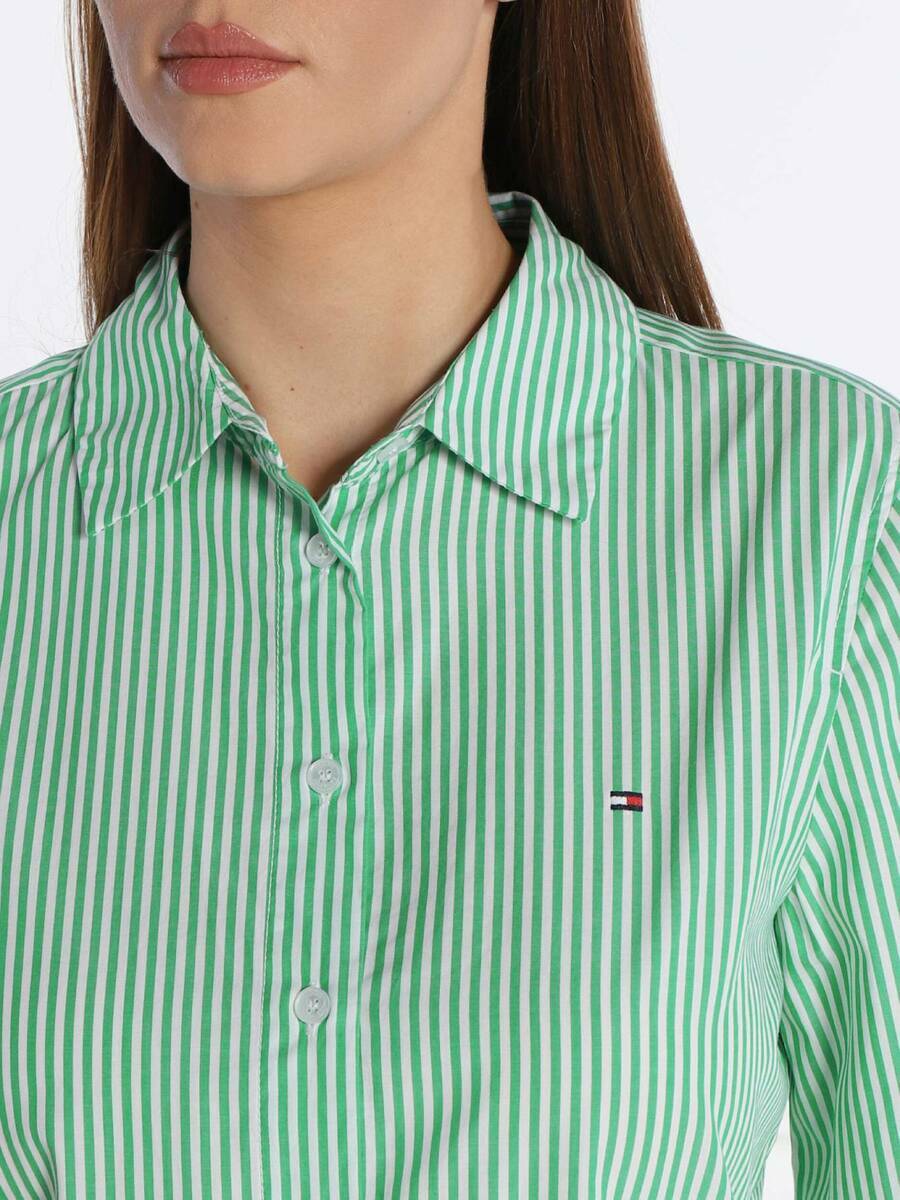 detail Tommy Hilfiger dámska zelená košeľa Essential