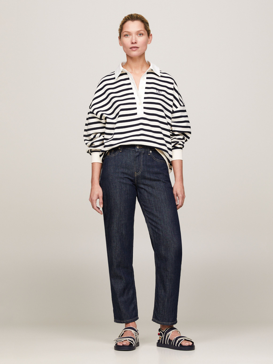 detail Tommy Hilfiger dámska pruhovaná mikina