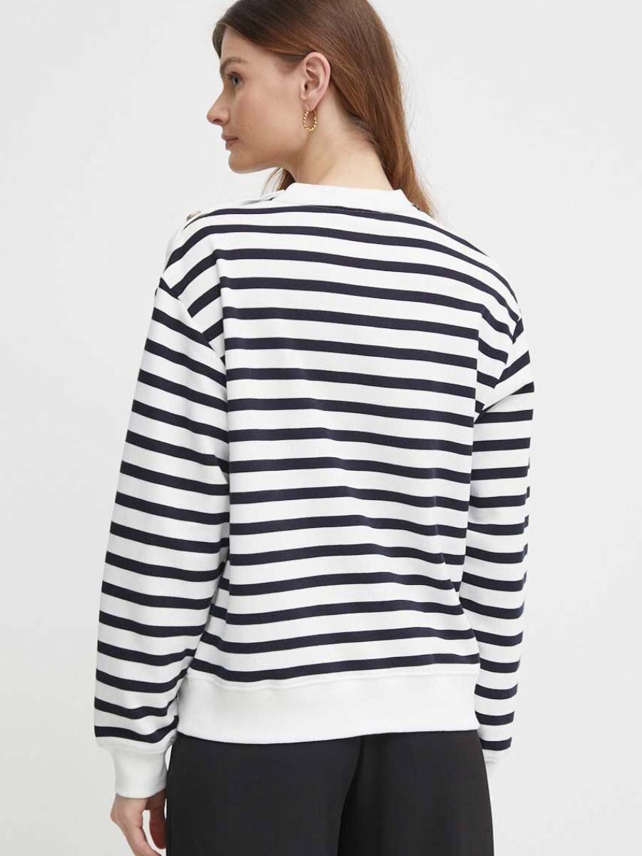 detail Tommy Hilfiger dámska pruhovaná mikina