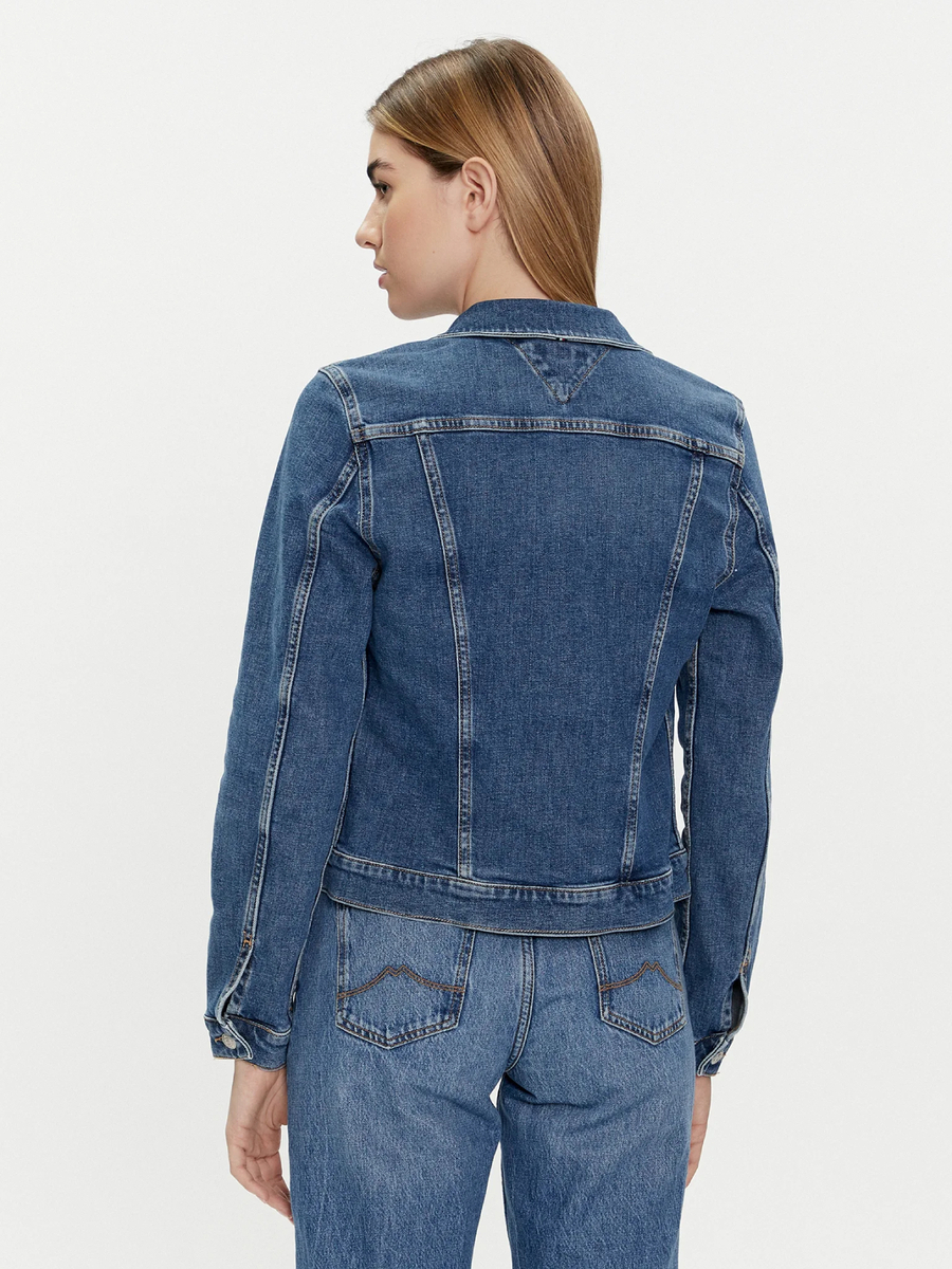 detail Tommy Hilfiger dámska modrá džínsová bunda