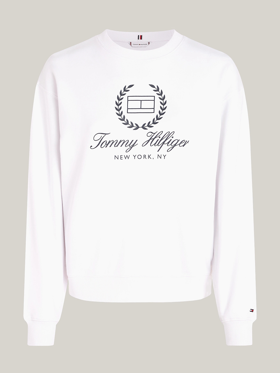 detail Tommy Hilfiger dámska biela mikina 