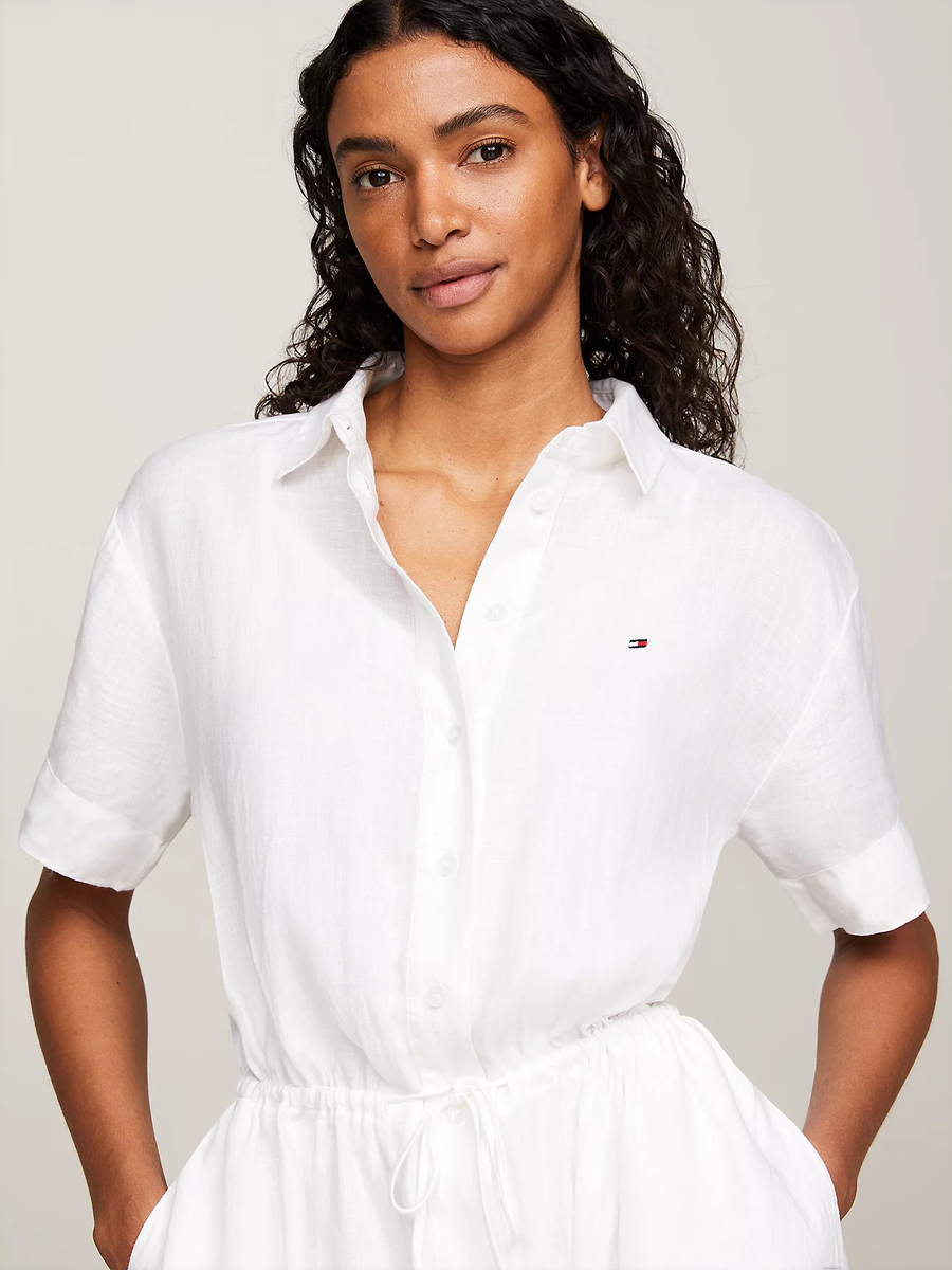 detail Tommy Hilfiger dámske biele šaty