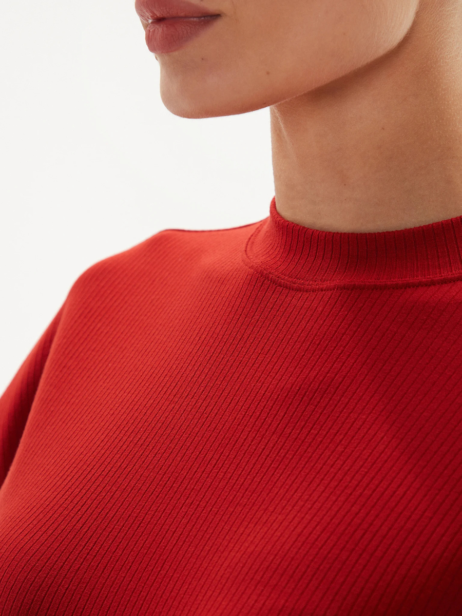 detail Tommy Hilfiger dámske červené šaty