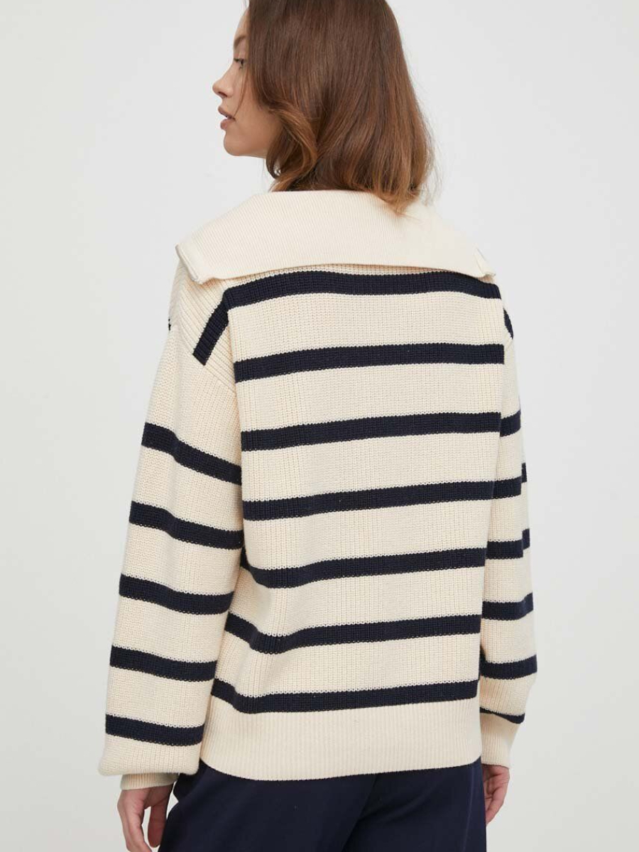 detail Tommy Hilfiger dámsky béžový sveter