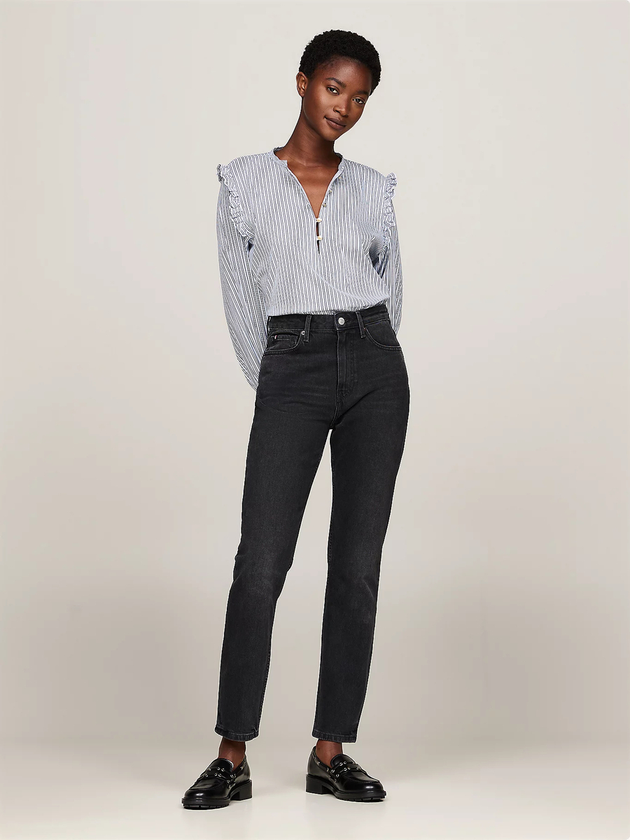 detail Tommy Hilfiger dámske čierne džínsy 