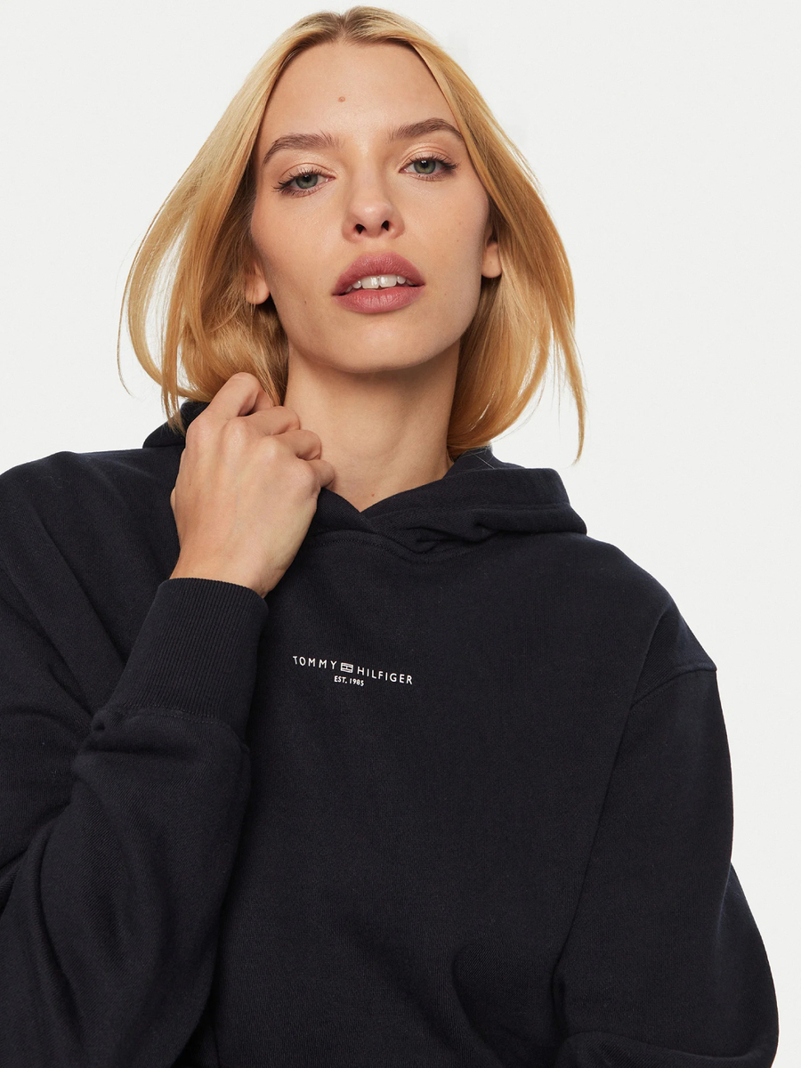 detail Tommy Hilfiger dámska tmavo modrá mikina