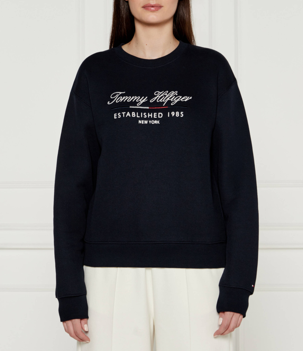 detail Tommy Hilfiger dámska tmavo modrá mikina