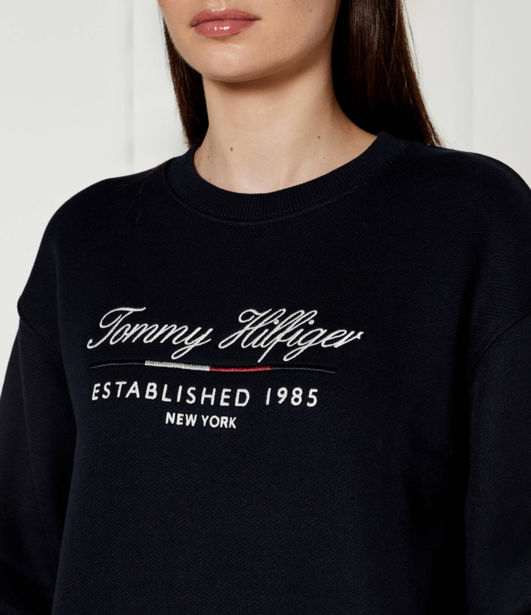 detail Tommy Hilfiger dámska tmavo modrá mikina