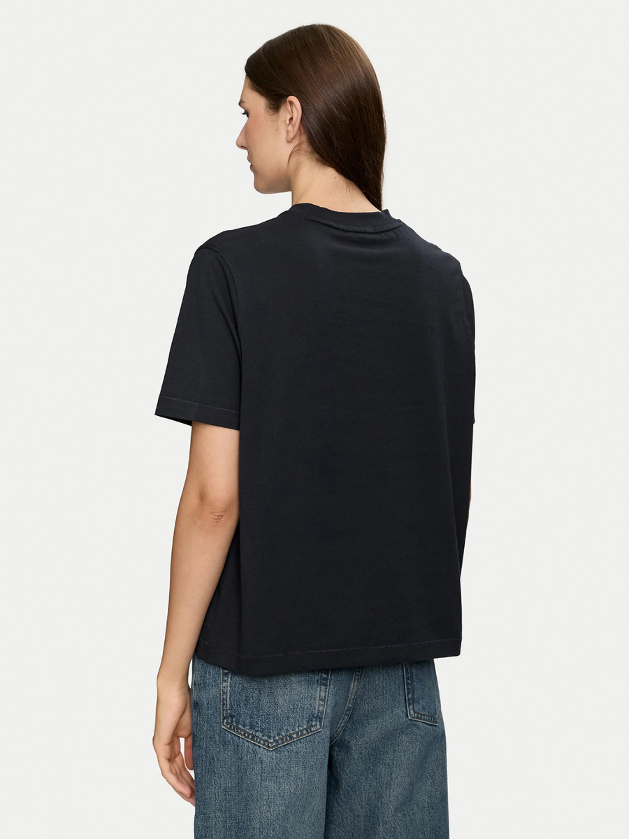 detail Tommy Hilfiger dámske tmavo modré tričko