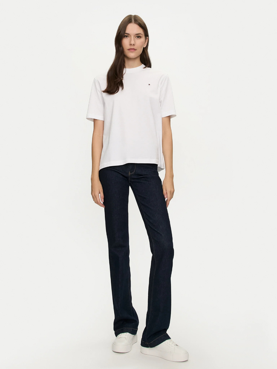 detail Tommy Hilfiger dámske bielo tričko
