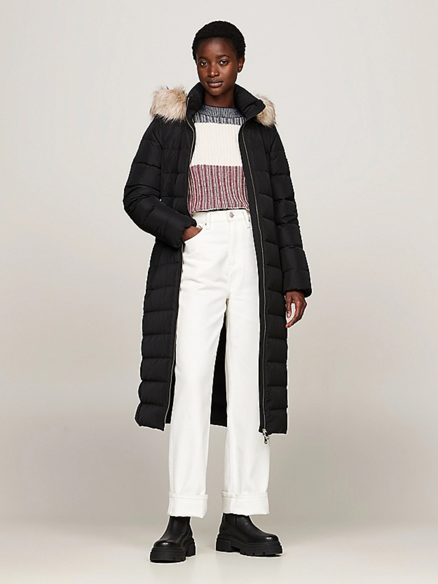 detail Tommy Hilfiger dámsky páperový kabát