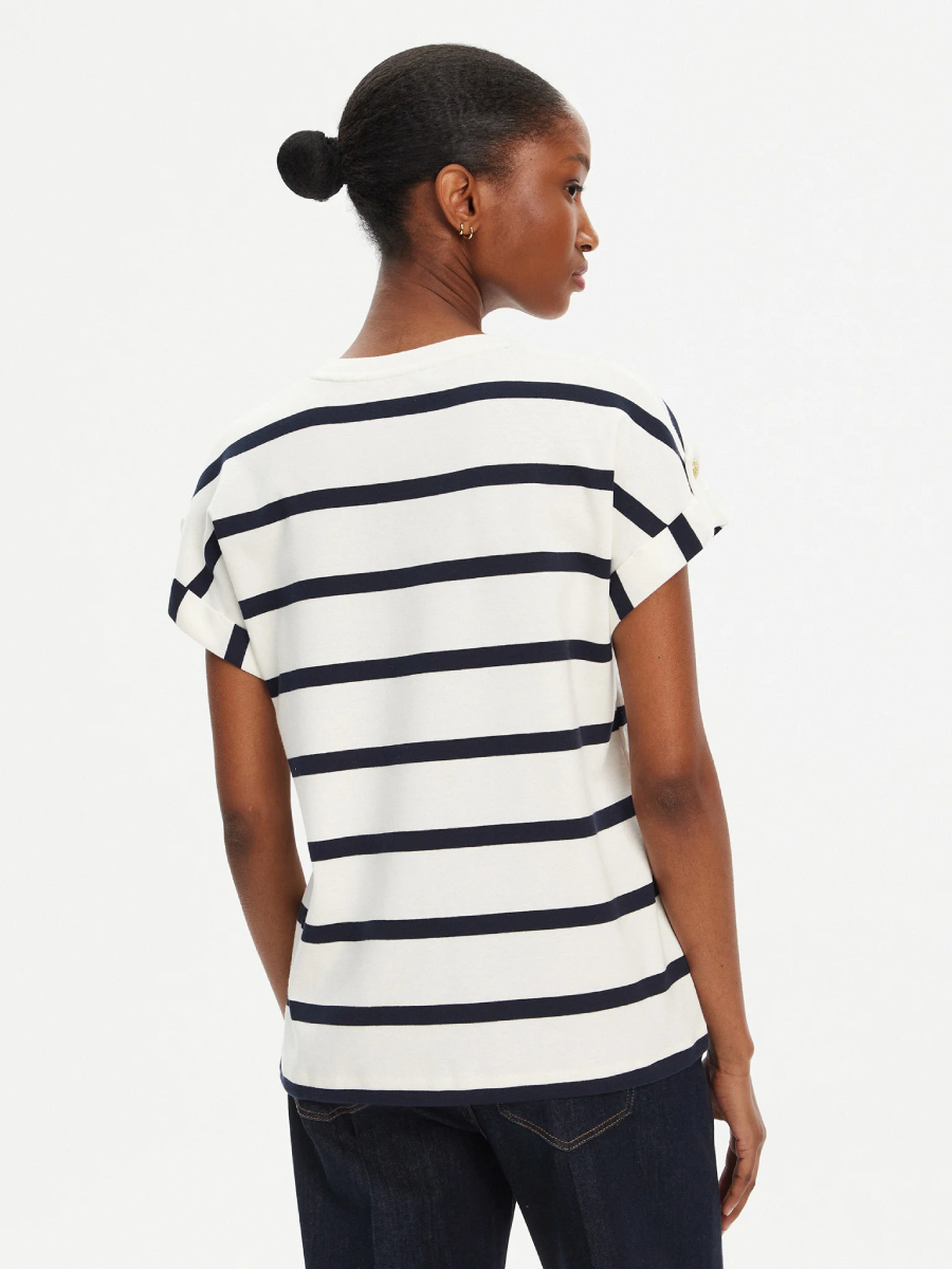 detail Tommy Hilfiger dámske pruhované tričko
