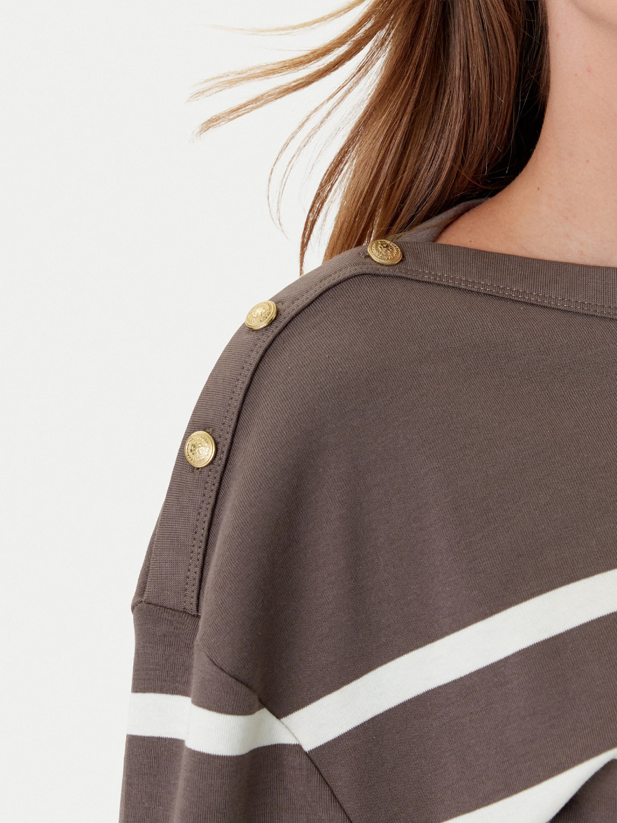 detail Tommy Hilfiger dámske pruhované tričko