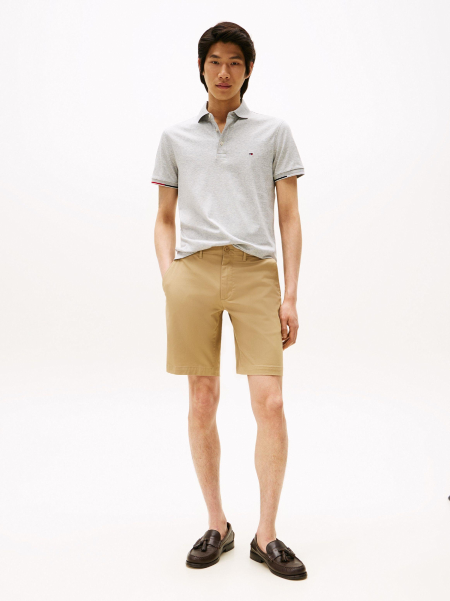 detail Tommy Hilfiger pánske šedé polo tričko