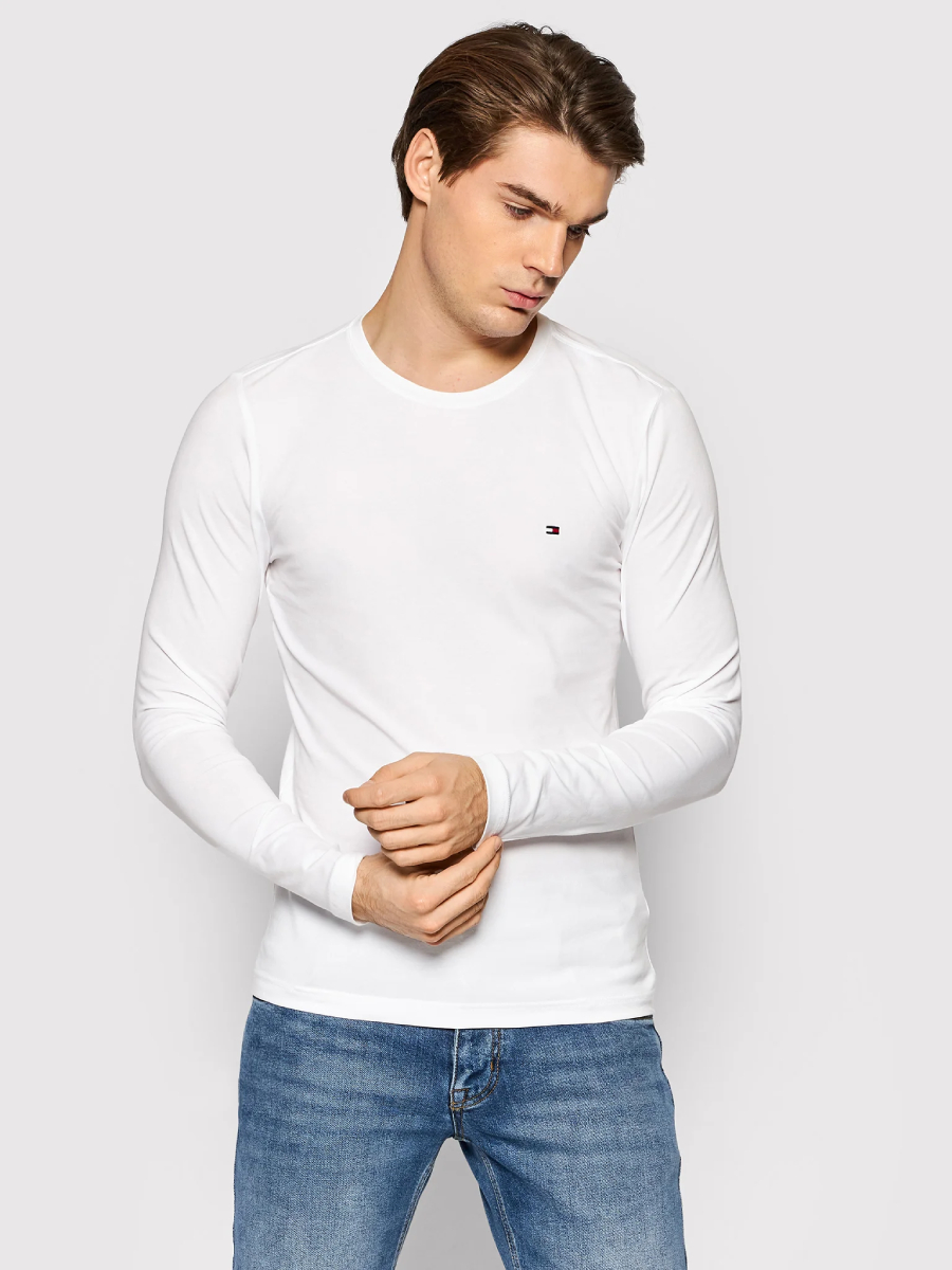 detail Tommy Hilfiger pánske biele tričko