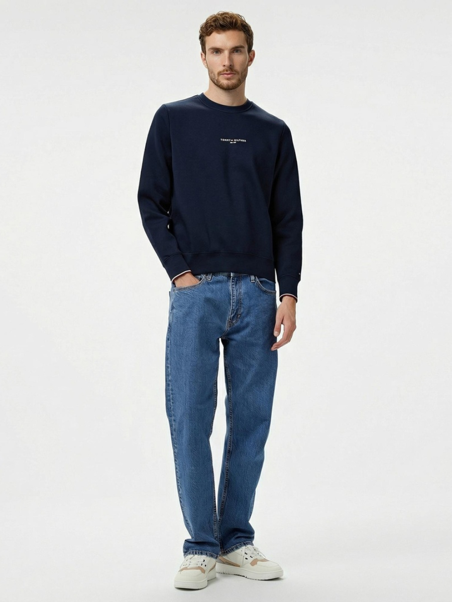 detail Tommy Hilfiger pánska tmavo modrá mikina