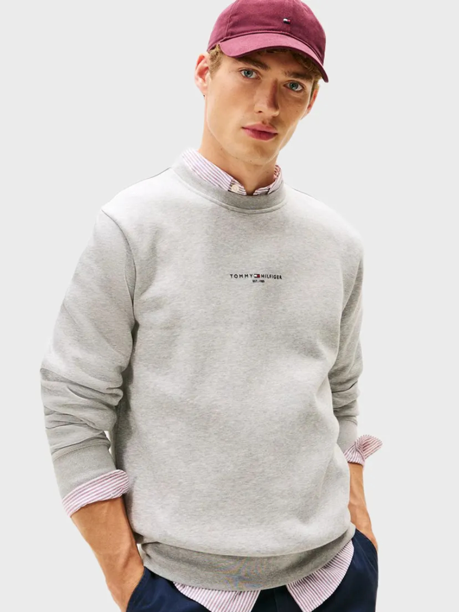 detail Tommy Hilfiger pánska šedá mikina