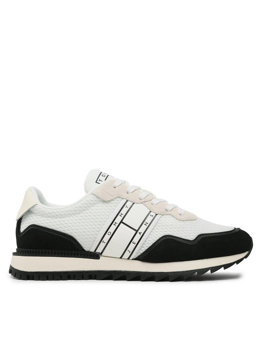 detail Tommy Jeans pánske krémovo čierne tenisky