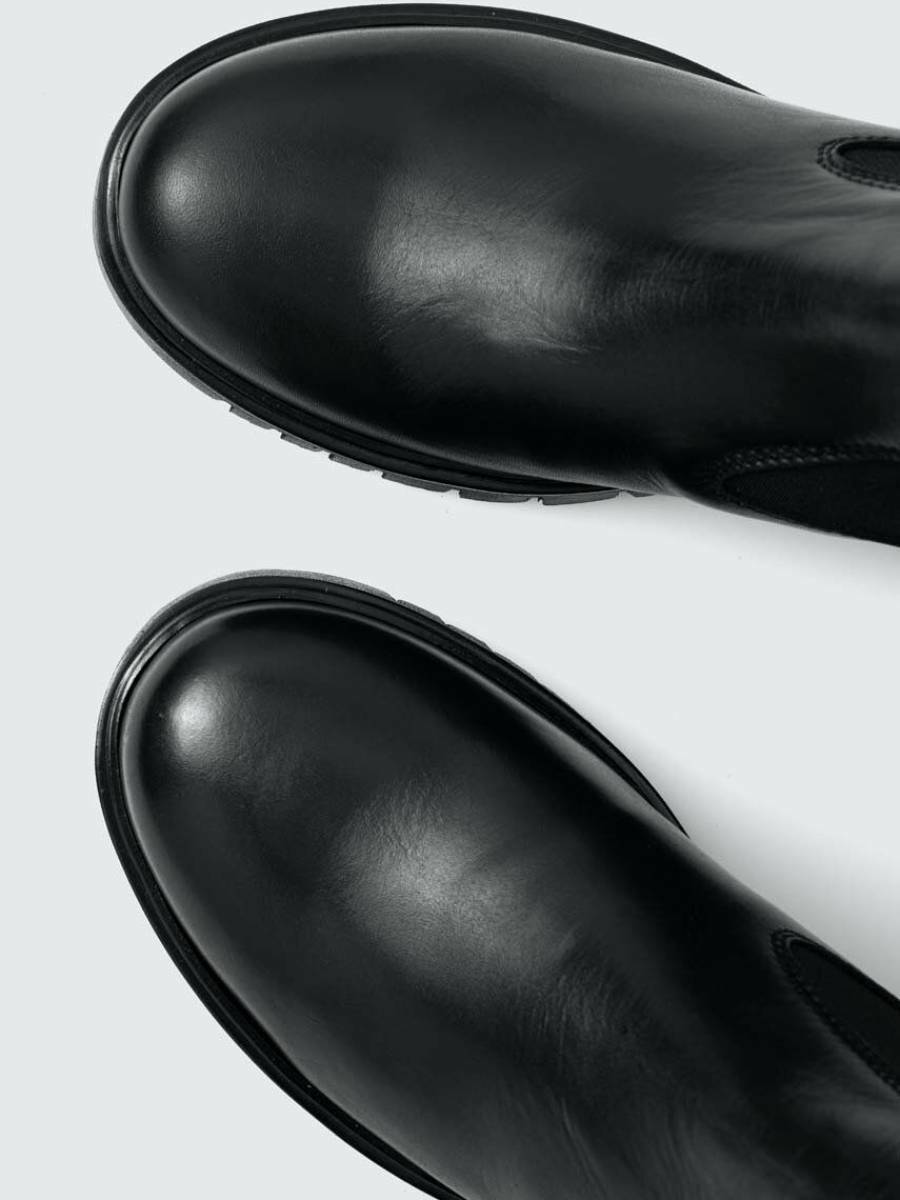 detail Tommy Jeans dámske čierne topánky Chelsea