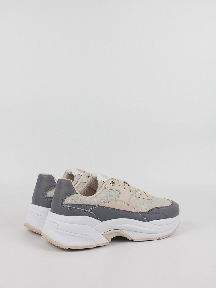 detail Tommy Hilfiger dámske krémovo šedé tenisky