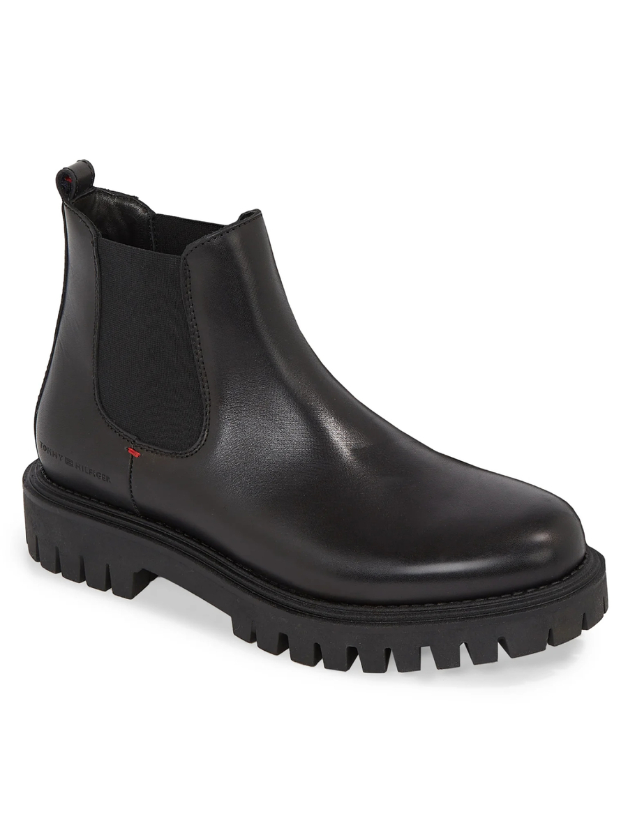 detail Tommy Hilfiger pánske čierne topánky 