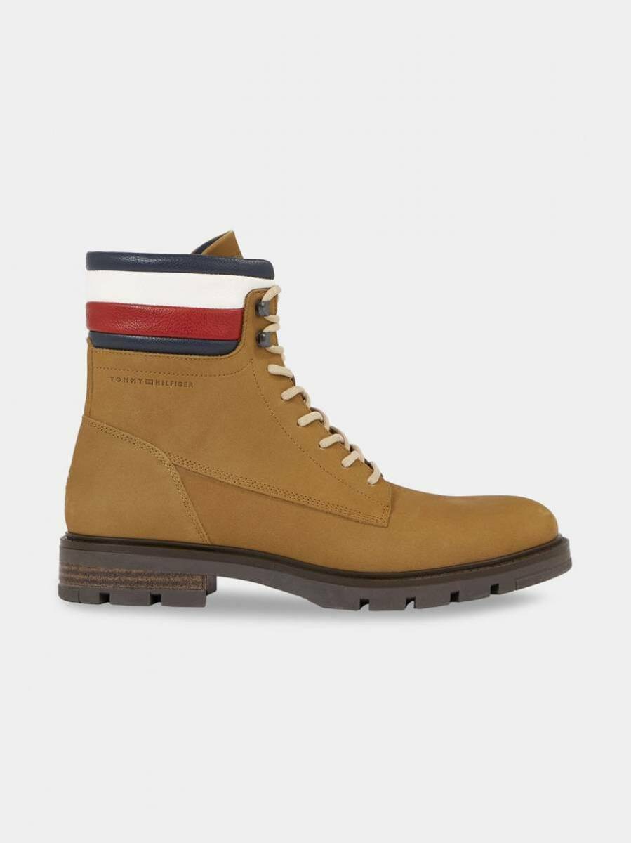 detail Tommy Hilfiger pánska béžová členková obuv
