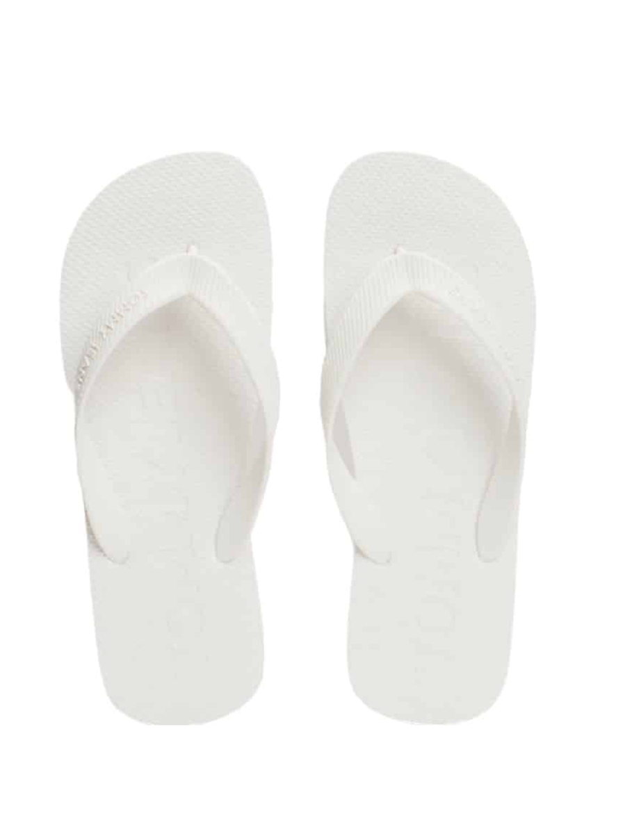 detail Tommy Jeans dámske biele žabky