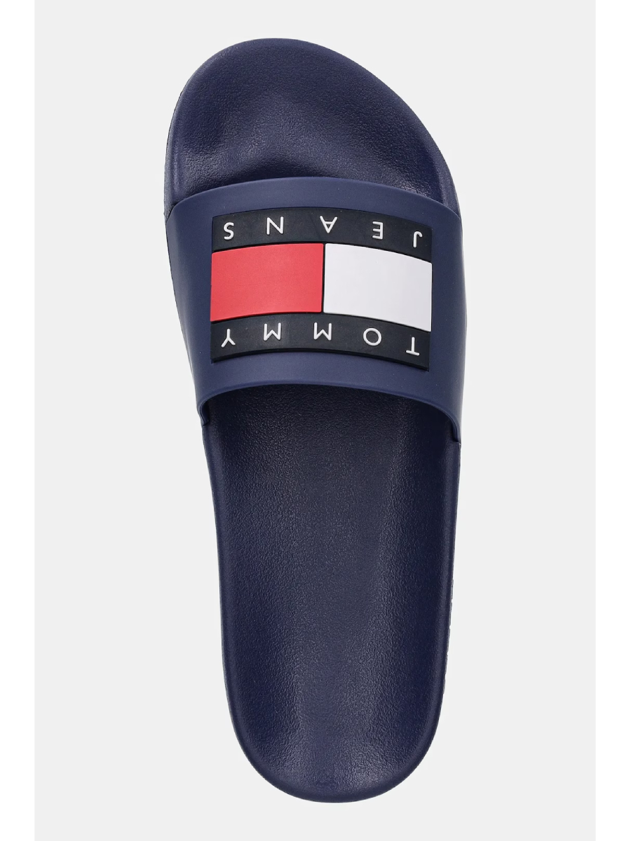 detail Tommy Jeans dámske tmavo modré šľapky