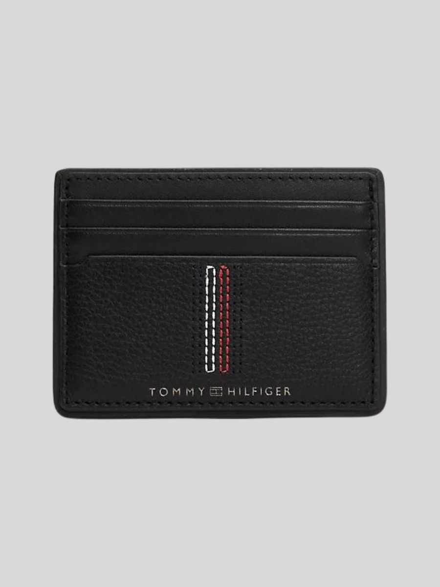 detail Tommy Hilfiger pánske čierne puzdro