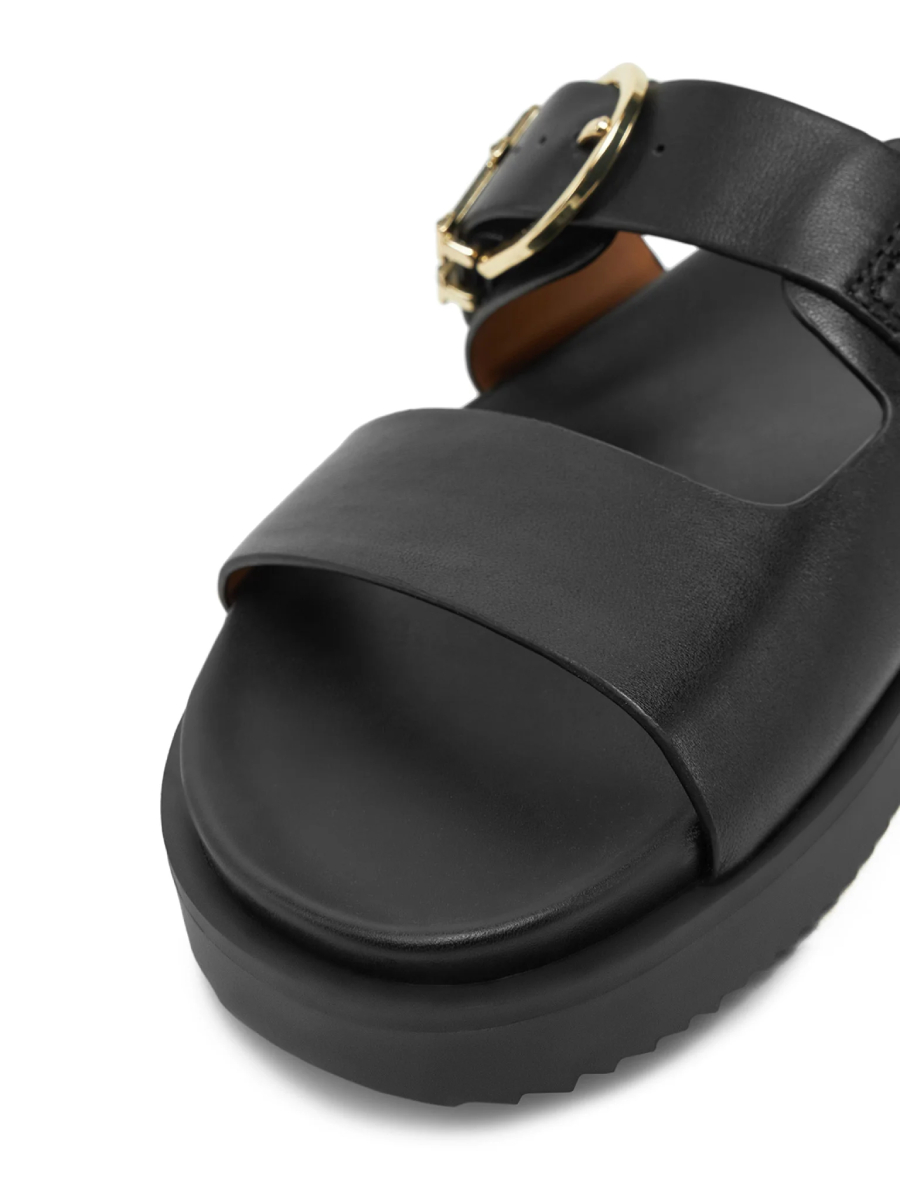 detail Tommy Hilfiger dámske čierne šľapky