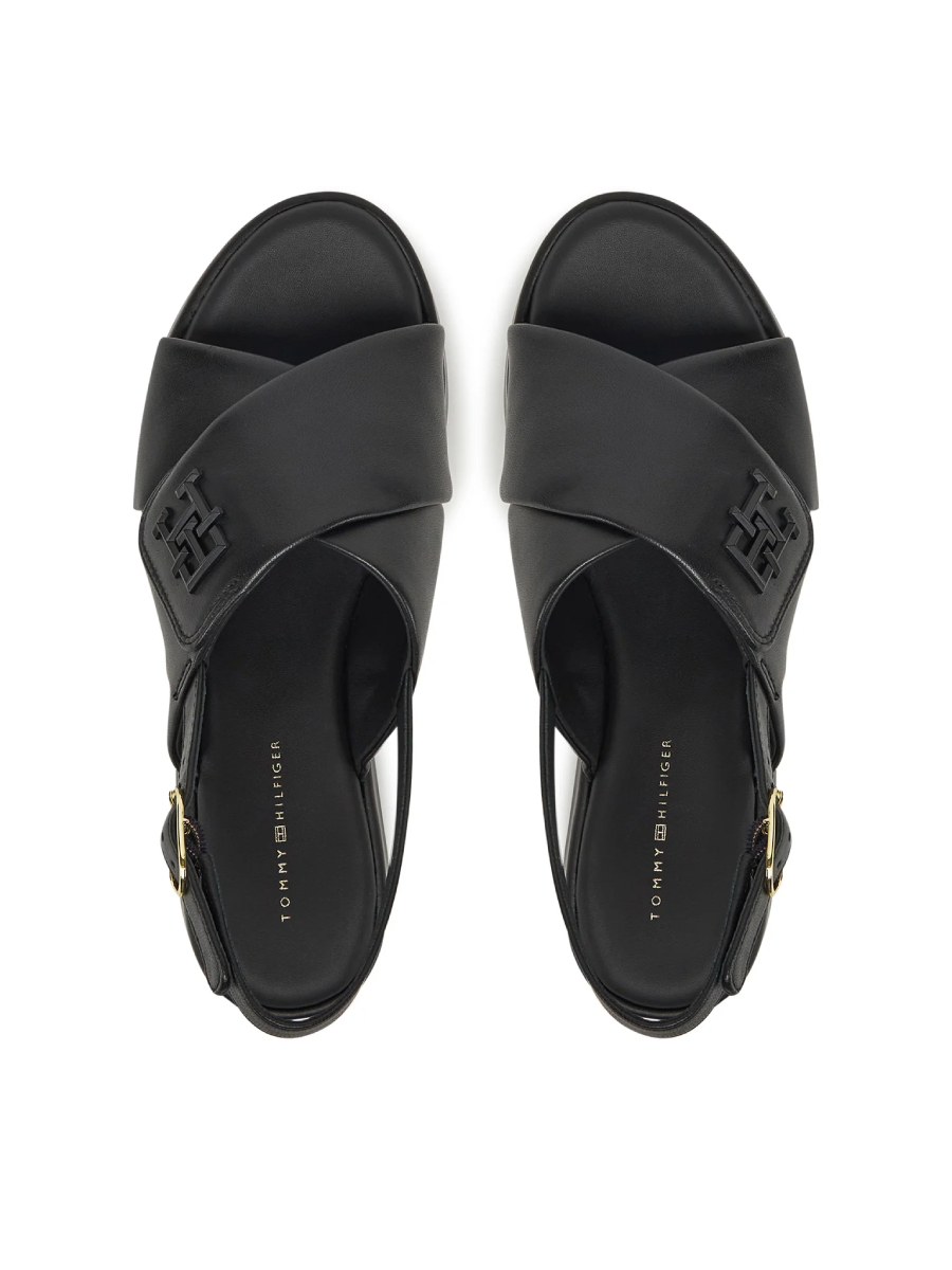 detail Tommy Hilfiger dámske čierne sandále