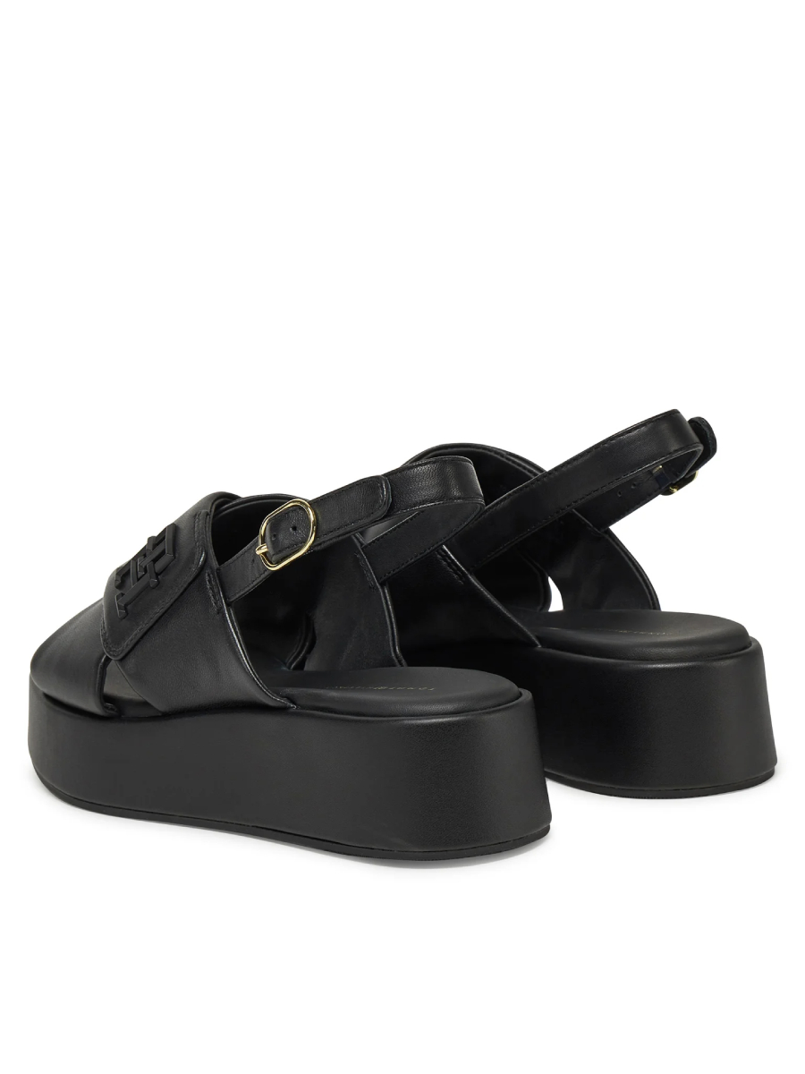 detail Tommy Hilfiger dámske čierne sandále