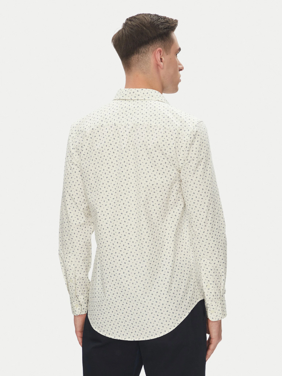 detail Tommy Hilfiger pánska krémová košeľa