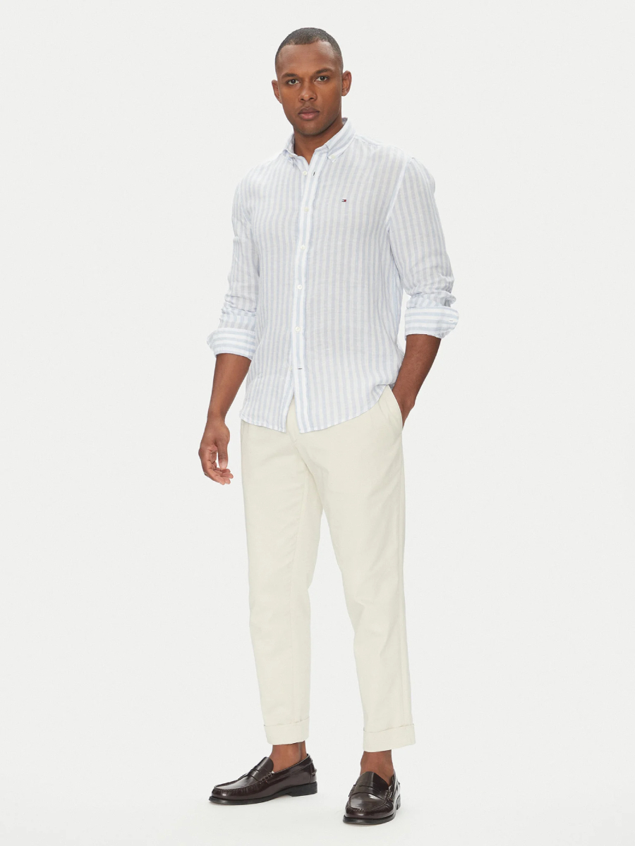 detail Tommy Hilfiger pánska pruhovaná košeľa
