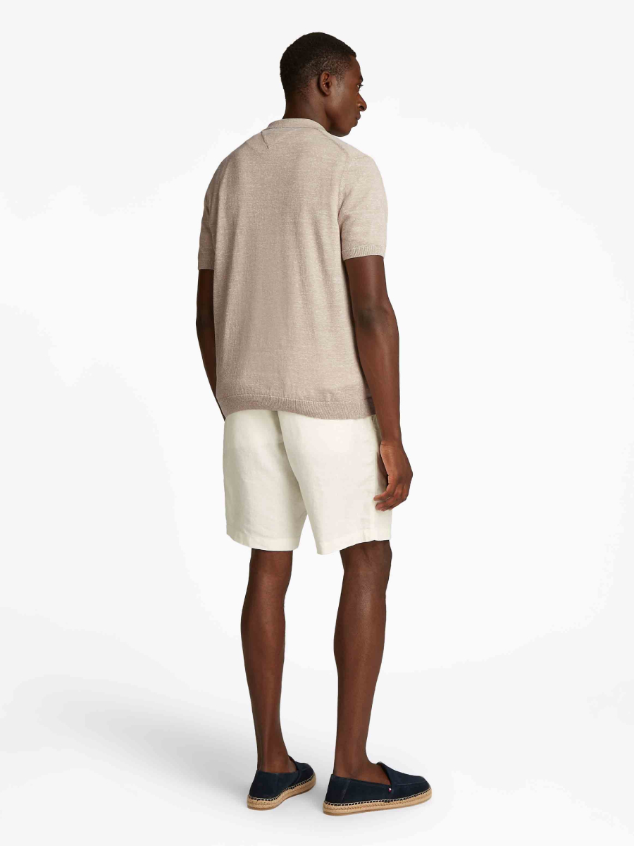 detail Tommy Hilfiger pánske béžové polo tričko