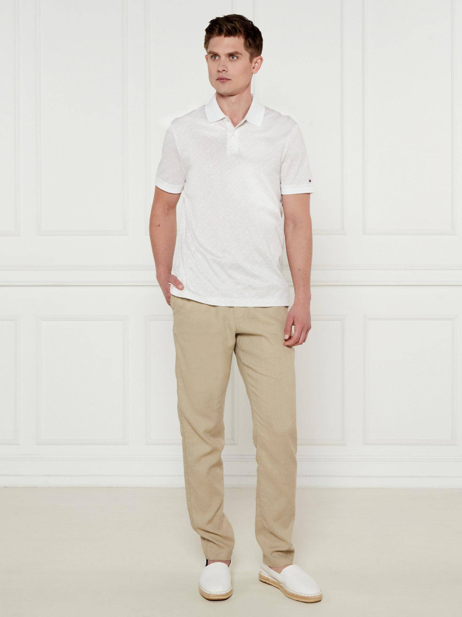 detail Tommy Hilfiger pánske béžové nohavice
