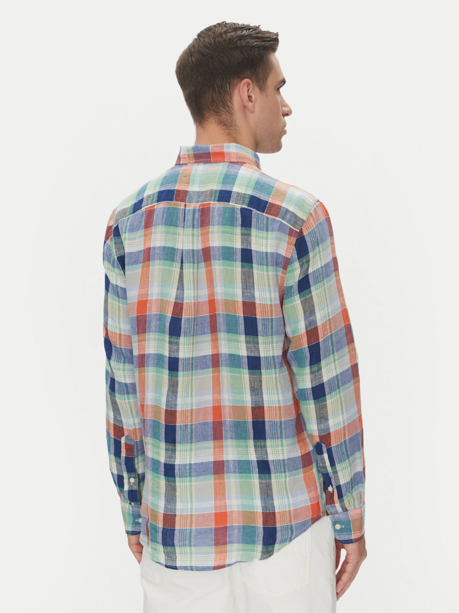 detail Tommy Hilfiger pánska kockovaná košeľa