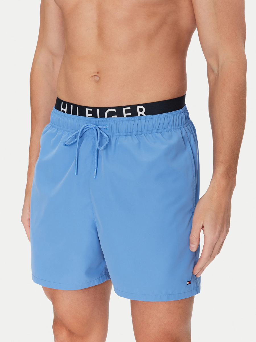 detail Tommy Hilfiger pánske modré plavky