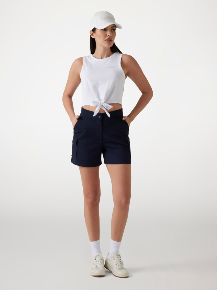 detail Guess dámsky biely top