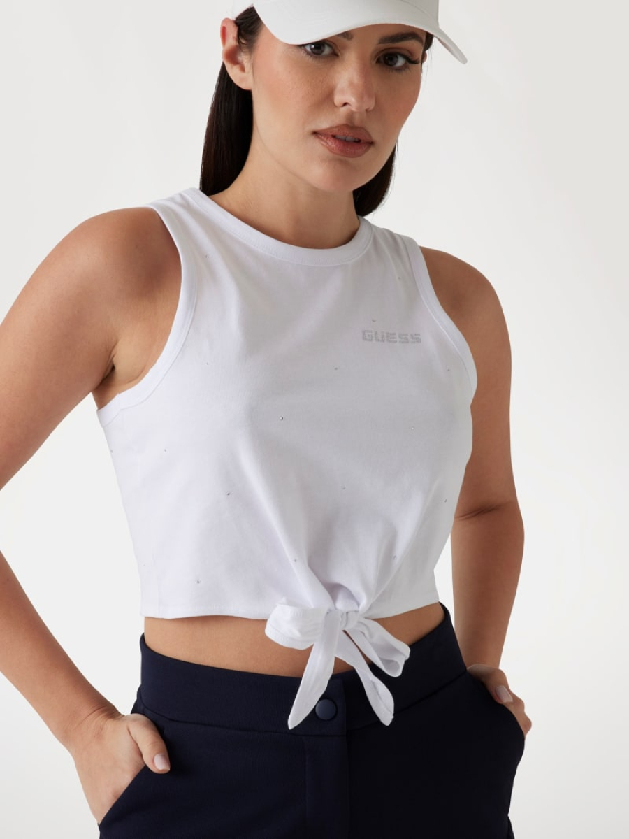 detail Guess dámsky biely top
