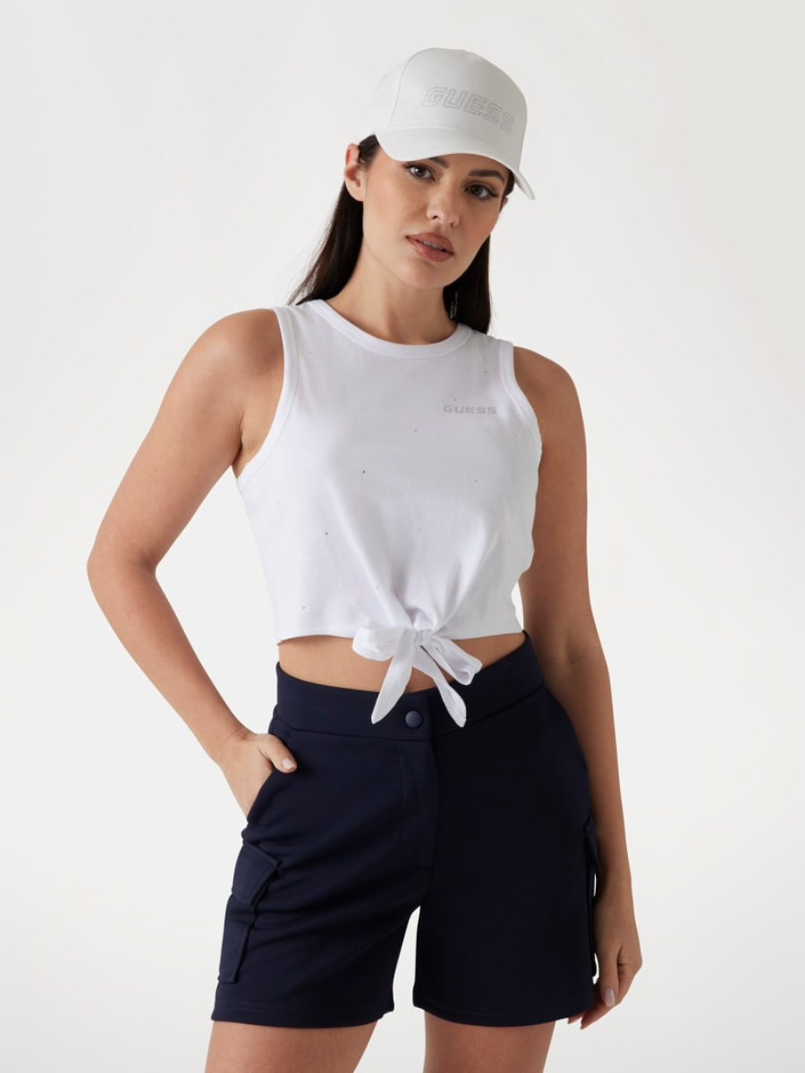 detail Guess dámsky biely top