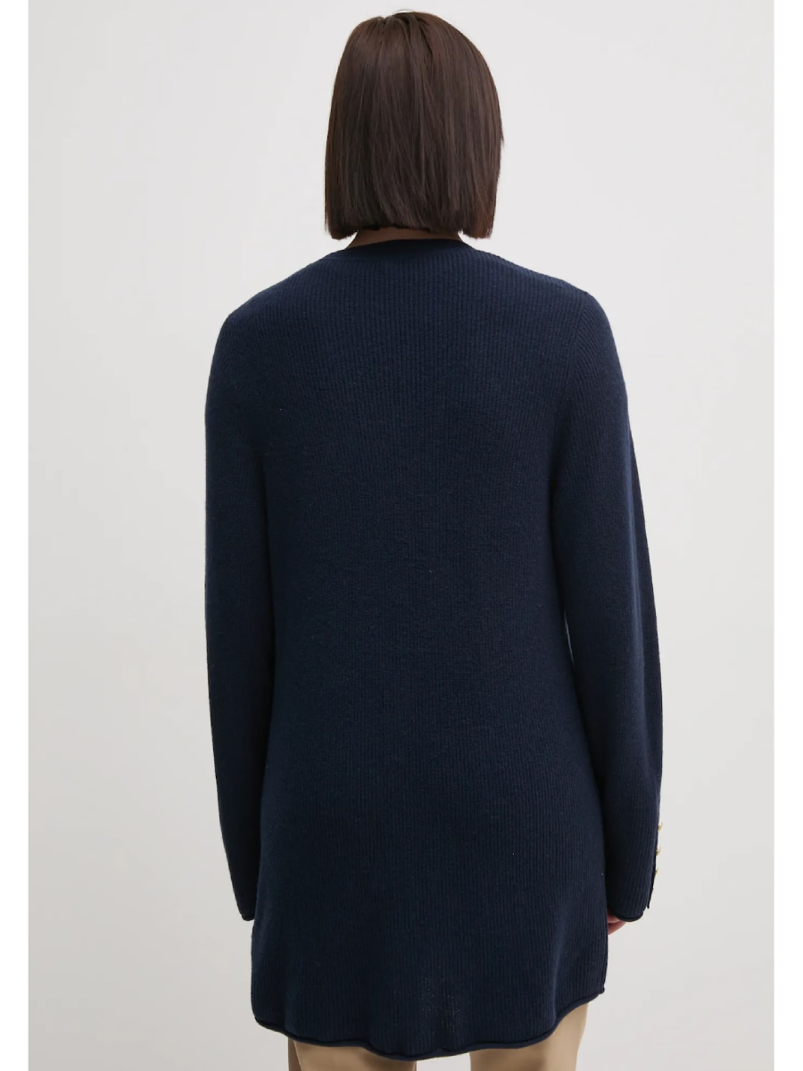 detail Tommy Hilfiger dámsky tmavo modrý kardigan