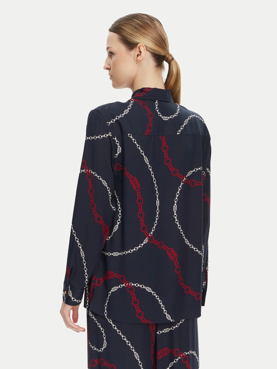 detail Tommy Hilfiger dámska vzorovaná blúzka