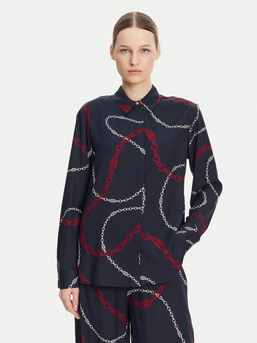 detail Tommy Hilfiger dámska vzorovaná blúzka
