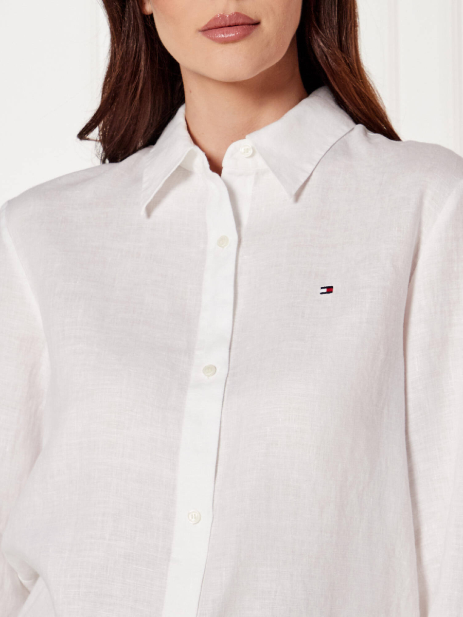 detail Tommy Hilfiger dámska biela košeľa