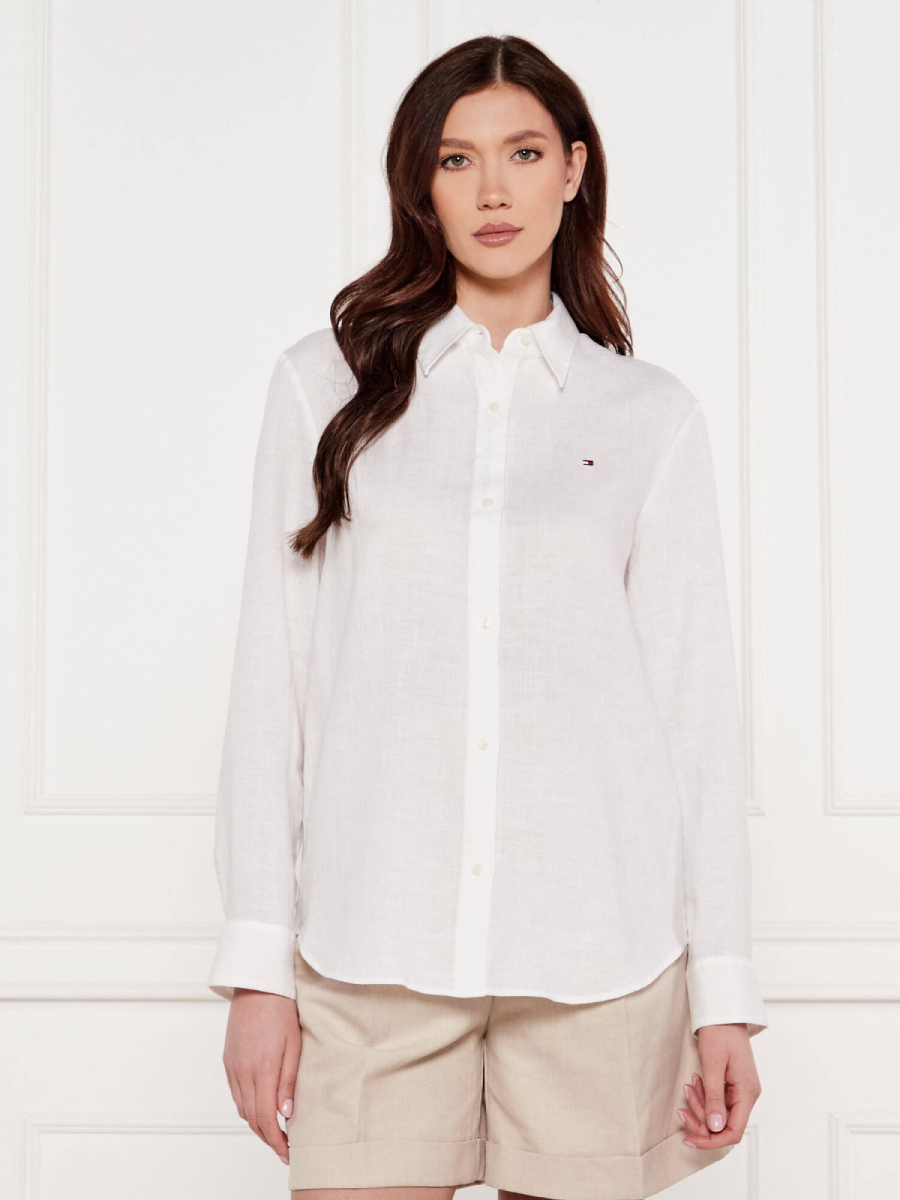 detail Tommy Hilfiger dámska biela košeľa