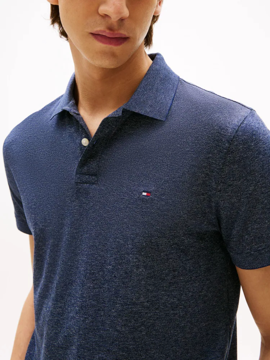 detail   Tommy Hilfiger pánske modré polo tričko