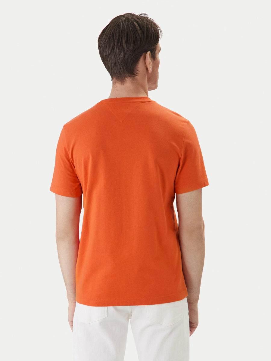 detail Tommy Hilfiger pánske oranžové tričko