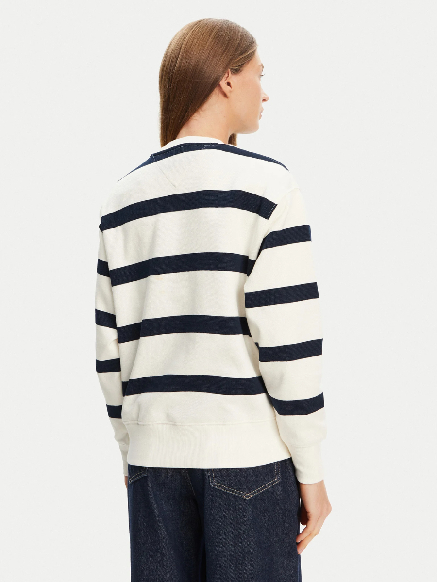 detail Tommy Hilfiger dámska bielo modrá mikina