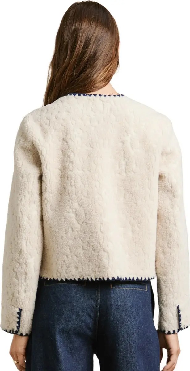 detail Pepe Jeans dámsky krémový ROCCO kabátik
